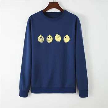 Cute lemon print round neck hoodies are selling like hot cakes in Europe and America
Cute lemon print round neck hoodies are selling like hot cakes in Europe and America