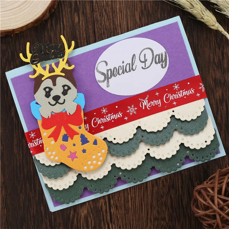 YaMinSanNiO Christmas Dies Dog In Socks Metal Cutting Dies 2019 for Card Making Scrapbooking Embossing Cuts Stencil Craft Dies
YaMinSanNiO Christmas Dies Dog In Socks Metal Cutting Dies 2019 for Card Making Scrapbooking Embossing Cuts Stencil Craft Dies