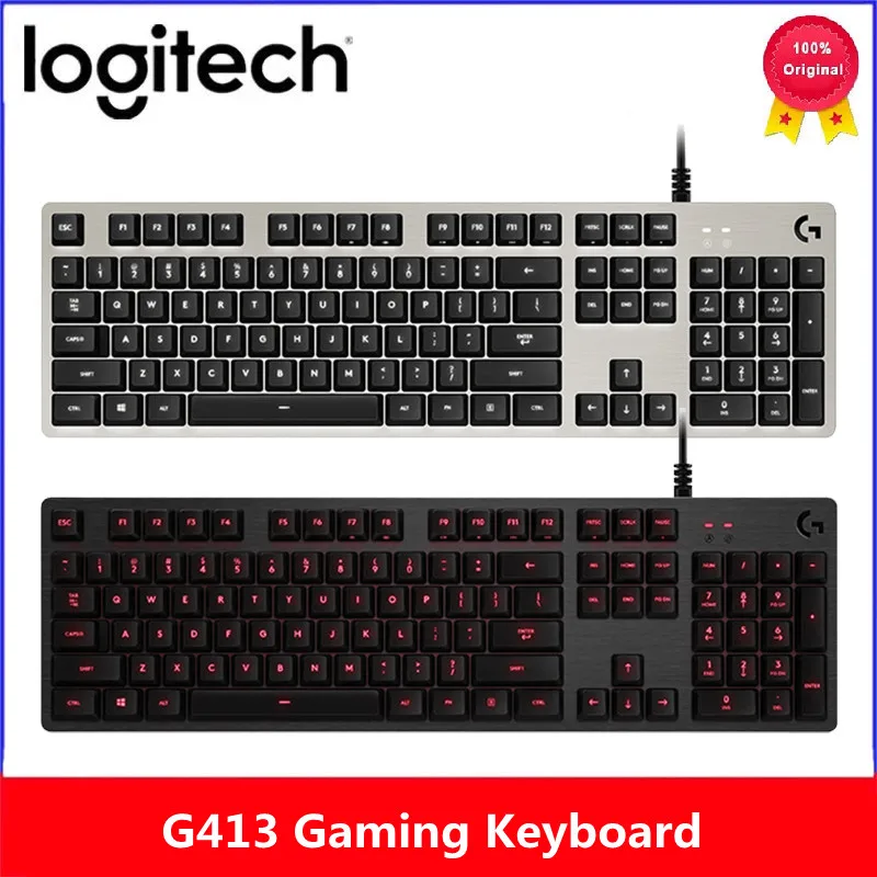 Игровая клавиатура Logitech G413 тонкая полноразмерная с подсветкой механическая из
