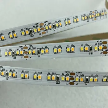 2216 SMD 240leds/m DC24V led dual color CCT adjustable flexible strip;5m long;96W;white PCB;non-waterproof
2216 SMD 240leds/m DC24V led dual color CCT adjustable flexible strip;5m long;96W;white PCB;non-waterproof