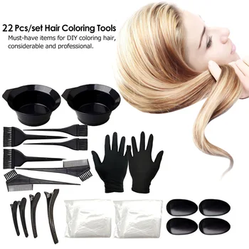 Hot Hair Dye Coloring DIY Tool Kit Hair Coloring Hair Dryers Hairdressing Brushes Combs Mixing Bowl 22pcs For Salon And Home Use
Hot Hair Dye Coloring DIY Tool Kit Hair Coloring Hair Dryers Hairdressing Brushes Combs Mixing Bowl 22pcs For Salon And Home Use