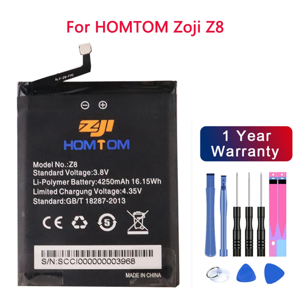 100% new Original ZOJI Z8 Battery Replacement 4250mAh Parts for HOMTOM zoji Z8 Smart Phone+free tools
100% new Original ZOJI Z8 Battery Replacement 4250mAh Parts for HOMTOM zoji Z8 Smart Phone+free tools