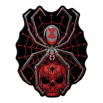 4'' Black Widow Red Spider Web Patch Spider Back Red Skull Embroidered Iron on and sew on Patches
4'' Black Widow Red Spider Web Patch Spider Back Red Skull Embroidered Iron on and sew on Patches