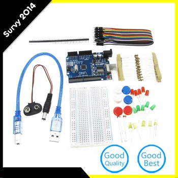 Starter Kit UNO R3 mini Breadboard LED jumper wire button for Arduino compatile diy electronics
Starter Kit UNO R3 mini Breadboard LED jumper wire button for Arduino compatile diy electronics