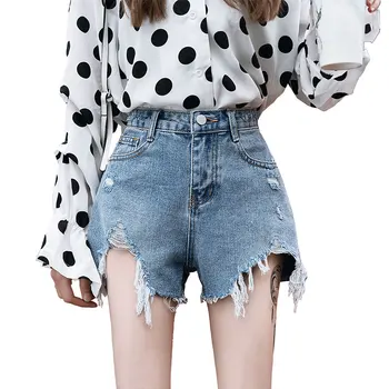 Special wholesale Denim Shorts Women Summer High Waist Sexy Frayed Hem Shorts Ripped pants girl Fashion Casual Denim Slim blue
Special wholesale Denim Shorts Women Summer High Waist Sexy Frayed Hem Shorts Ripped pants girl Fashion Casual Denim Slim blue