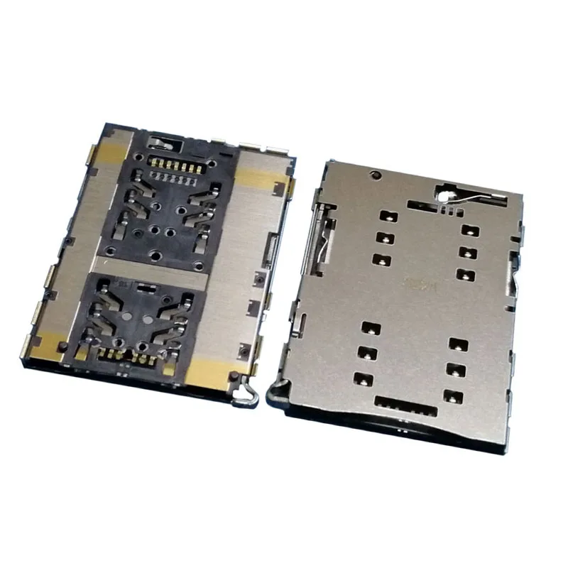 2Pcs Sim Card Reader Slot Tray Holder Connector Socket For Lenovo A6800 Tab 2 Tab2 A8-50F A8-50 A8-50L A8-50LC Contact Plug | Мобильные
