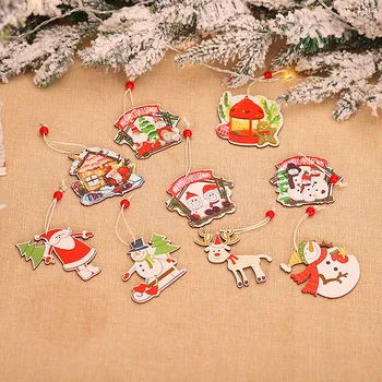 6pcs New Christmas Decorations Creative Wooden Painted Santa Claus Snowman Elk Pendant New Year Xmas Navidad Decor Ornaments
6pcs New Christmas Decorations Creative Wooden Painted Santa Claus Snowman Elk Pendant New Year Xmas Navidad Decor Ornaments