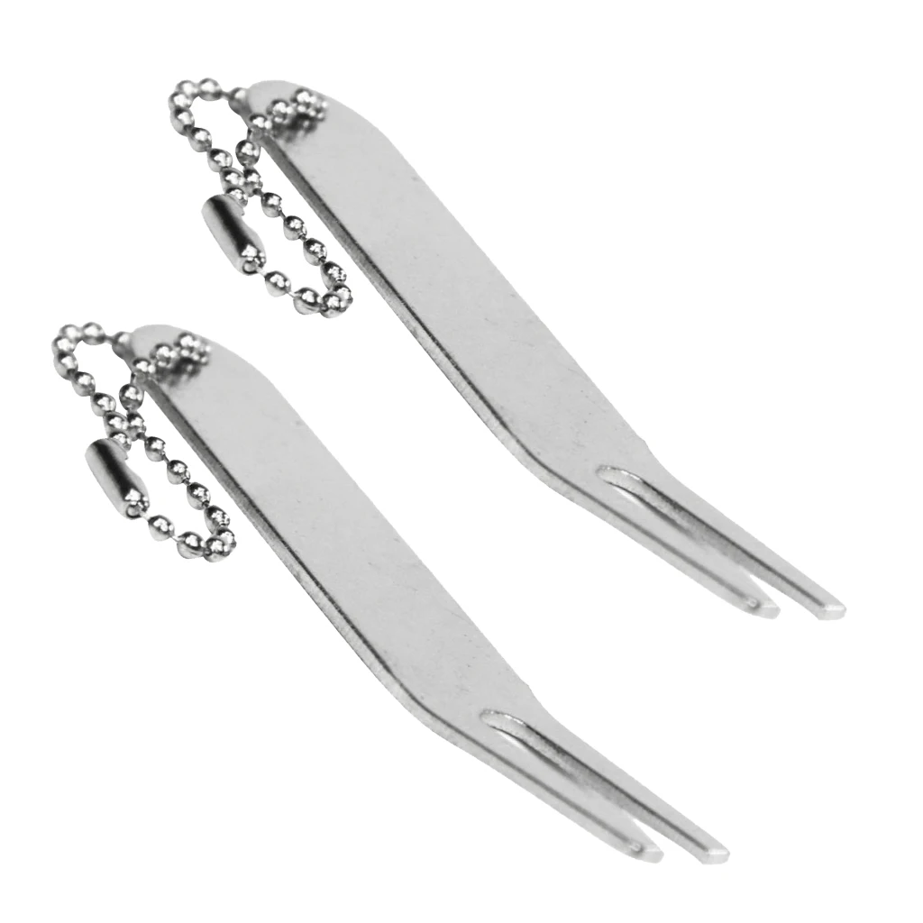 2Pcs 80mm Zinc Alloy Golf Divot Tool Pitch Repair Fork Golfer Kit Accessory 2Pcs 80mm Zinc Alloy Golf Divot Tool Pitch Repair Fork Golfer Kit Accessory