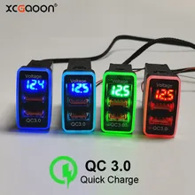 QC3.0 Quick Charge Car Socket Charger Dual 2 USB Ports Adapter With LED Voltmeter For TOYOTA, 4 Colors
QC3.0 Quick Charge Car Socket Charger Dual 2 USB Ports Adapter With LED Voltmeter For TOYOTA, 4 Colors