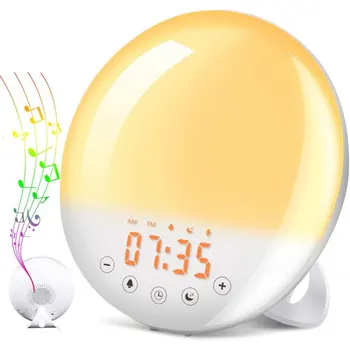 Creative Sunrise Wake-up Light Sunset Hypnosis Music Light Home LED Night Light APP Control Work 7 Colors
Creative Sunrise Wake-up Light Sunset Hypnosis Music Light Home LED Night Light APP Control Work 7 Colors