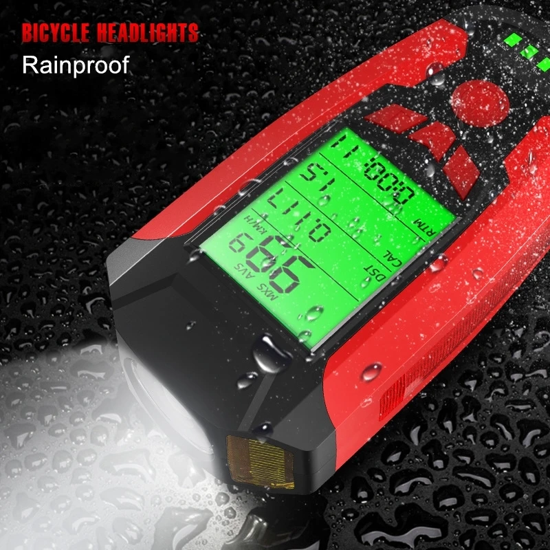 New Bicycle Light with Bike Computer Speedometer USB Bike Lamp COB LED Front Headlight Digital Cycling Odometer Bike Equipment New Bicycle Light with Bike Computer Speedometer USB Bike Lamp COB LED Front Headlight Digital Cycling Odometer Bike Equipment