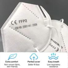 KN95 Gezichtsmasker Ademend FFP2 Masker Ce Gecertificeerd Stofdicht Anti-Fog Mond Bescherming Maskers PM2.5 Sterke Herbruikbare Respirator(China)