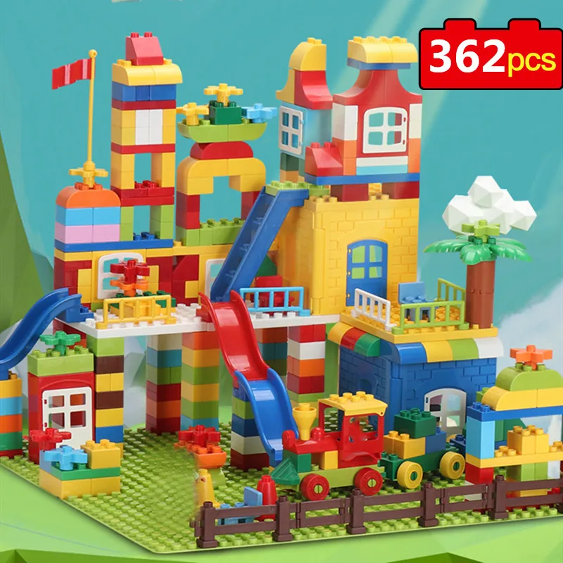 362pcs Marble Race Run Building Blocks Compatible Duploed Creative Funnel Slide Blocks Big Size Building Blocks Children Toys
362pcs Marble Race Run Building Blocks Compatible Duploed Creative Funnel Slide Blocks Big Size Building Blocks Children Toys