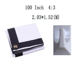 Thinyou Portable Fold ecran de projection Screen 100 inches 4:3 High-definition profession Theatre White Curtain eyelets Factory 
Thinyou Portable Fold ecran de projection Screen 100 inches 4:3 High-definition profession Theatre White Curtain eyelets Factory