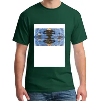 

Printed alien pavilions seascape fractal tshirts men XXXL 4Xl 5XL comfortable slogan