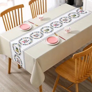 Tablecloth Waterproof and Oilproof Table Mat Desk Fabric Round Table Tablecloth Rectangle
Tablecloth Waterproof and Oilproof Table Mat Desk Fabric Round Table Tablecloth Rectangle