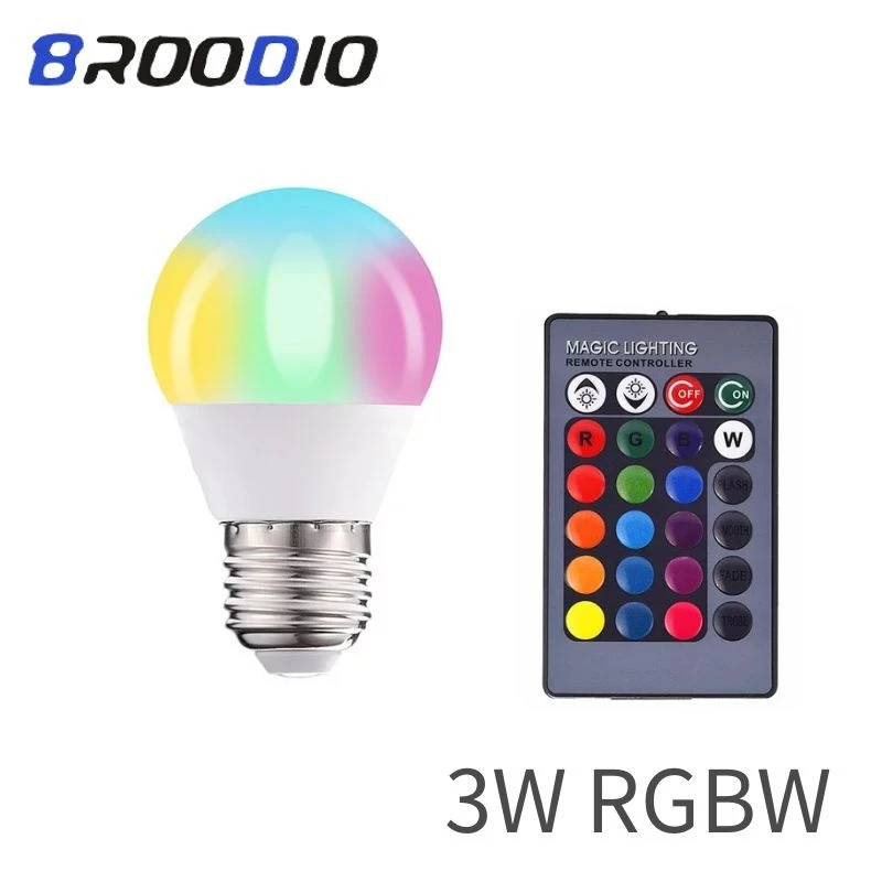 LED Lamp E27 3W RGB Bulb Light RGB RGBW RGBWW Dimmable IR Remote AC 220V Colorful Magic Holiday Bar Club Night Smart Lamp
LED Lamp E27 3W RGB Bulb Light RGB RGBW RGBWW Dimmable IR Remote AC 220V Colorful Magic Holiday Bar Club Night Smart Lamp