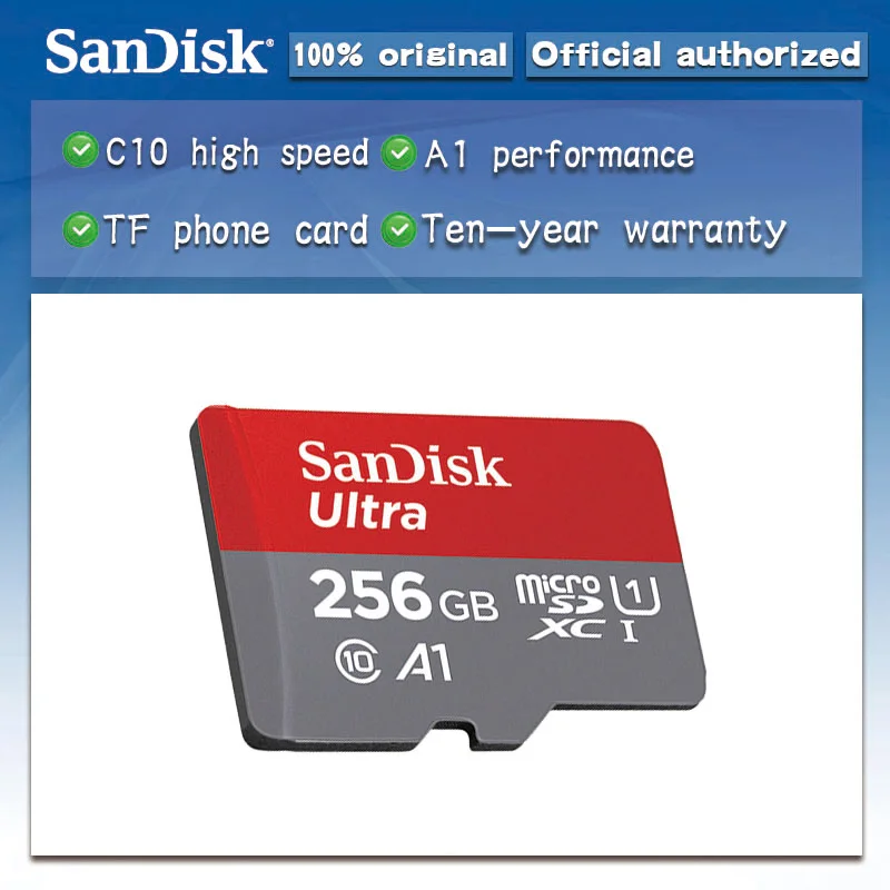 SanDisk Micro SD карта памяти 16 ГБ 32 64 Гб 128 MicroSD карты SDHC SDXC Max 80 м/с Uitra C10 TF Транс