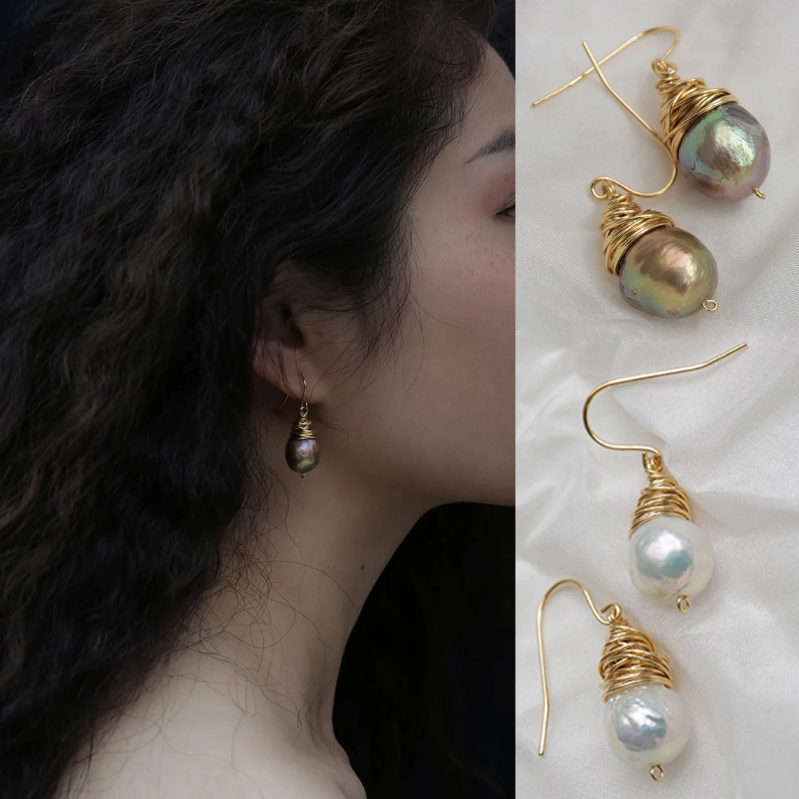 2019 Vintage Good Quality Baroque Pearl Earrings Gold Color Handmade Fancy Shinny Real Pearl Drop Earrings for Women
2019 Vintage Good Quality Baroque Pearl Earrings Gold Color Handmade Fancy Shinny Real Pearl Drop Earrings for Women