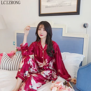 Spring Fashion Crane Print 2pcs Pajamas Set Women 5XL Big Size Long Sleeve Long Pants Sleepwear Nightgown Casual Home Clothes
Spring Fashion Crane Print 2pcs Pajamas Set Women 5XL Big Size Long Sleeve Long Pants Sleepwear Nightgown Casual Home Clothes