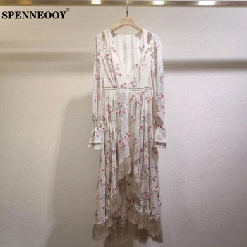 SPENNEOOY Designer Custom Runway V Neck Silk Embroidery Women Spring Long Dress Tassel Hollow Out Splice Femme Vintage Dresses
SPENNEOOY Designer Custom Runway V Neck Silk Embroidery Women Spring Long Dress Tassel Hollow Out Splice Femme Vintage Dresses