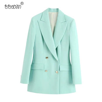 2020 Women Elegant Fashion Office Wear Double Breasted Blazers Vintage Ladies Long Sleeve Pockets Blazer Coats Chic Outerwear
2020 Women Elegant Fashion Office Wear Double Breasted Blazers Vintage Ladies Long Sleeve Pockets Blazer Coats Chic Outerwear