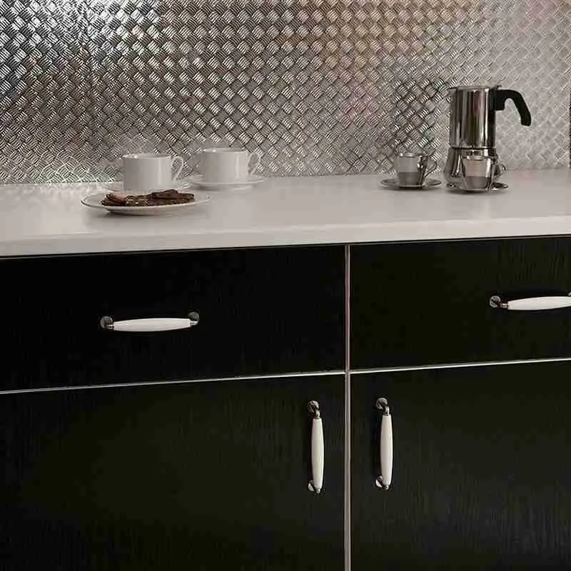 Description Picture 2 of itemBlack Wood Grain Thickening Wallpaper Boeing Film Furniture Kitchen Cabinet PVC Self-adhesive Stickers Kitchen Vinyl Wallpaper