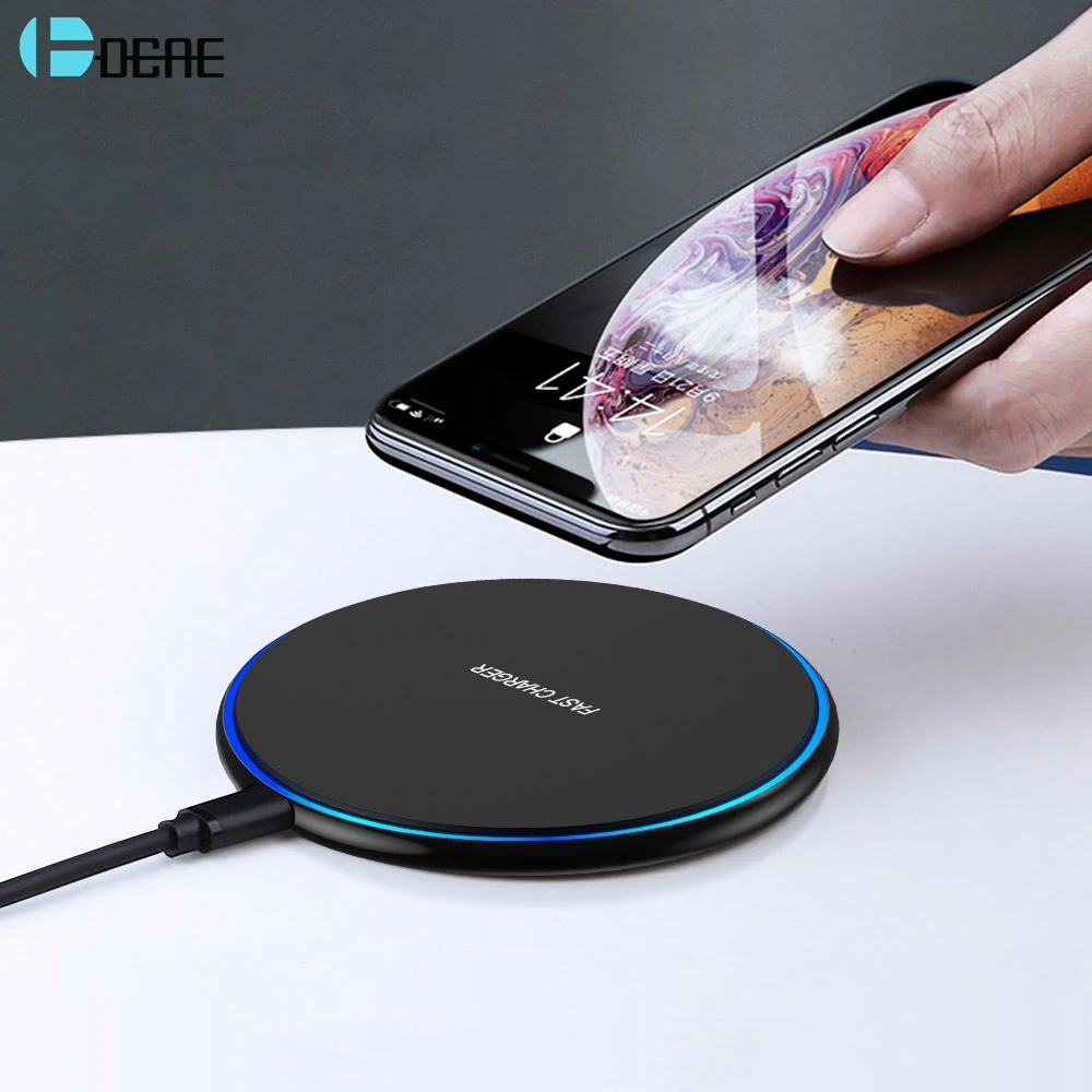 

DCAE Wireless Charger 10W QC 3.0 Phone Fast Charging for iPhone XS Max XR X 8 Samsung S10 S9 Note 9 S8 Xiaomi USB Qi Charge Pad