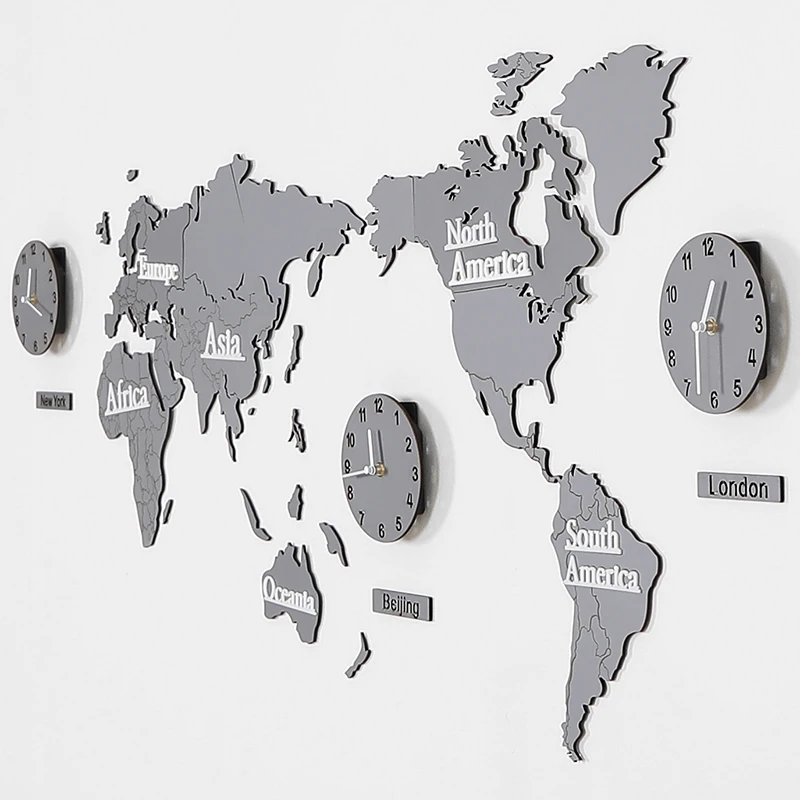 Nordic Wooden World Map Wall Clock Living Room Creative Modern Self Adhesive Wall Clock 3D Sticker Zegar Scienny Gift Idea FZ563
Nordic Wooden World Map Wall Clock Living Room Creative Modern Self Adhesive Wall Clock 3D Sticker Zegar Scienny Gift Idea FZ563