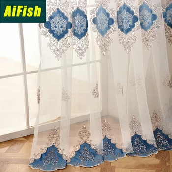 European Style High Quality Linen Embroidered Curtains Living Room Bedroom Mesh Gauze Custom Finished Curtains M160-3
European Style High Quality Linen Embroidered Curtains Living Room Bedroom Mesh Gauze Custom Finished Curtains M160-3