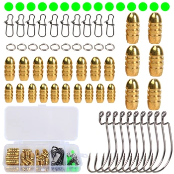 64pcs Fishing Accessories Set Fishing Hooks Bullet Weights Sinkers Split Rings Snaps Beads Connector with Tackle Box
64pcs Fishing Accessories Set Fishing Hooks Bullet Weights Sinkers Split Rings Snaps Beads Connector with Tackle Box