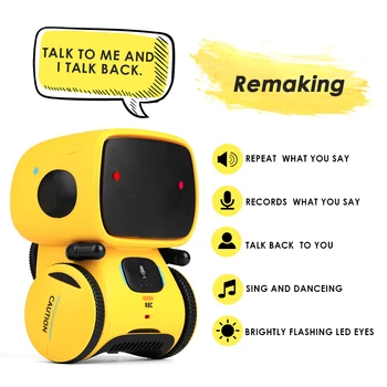 New Smart Robots Dance Voice Command Touch Control Interactive Robot Cute Gifts Voice Command Touch Control Robot Yellow Green
New Smart Robots Dance Voice Command Touch Control Interactive Robot Cute Gifts Voice Command Touch Control Robot Yellow Green