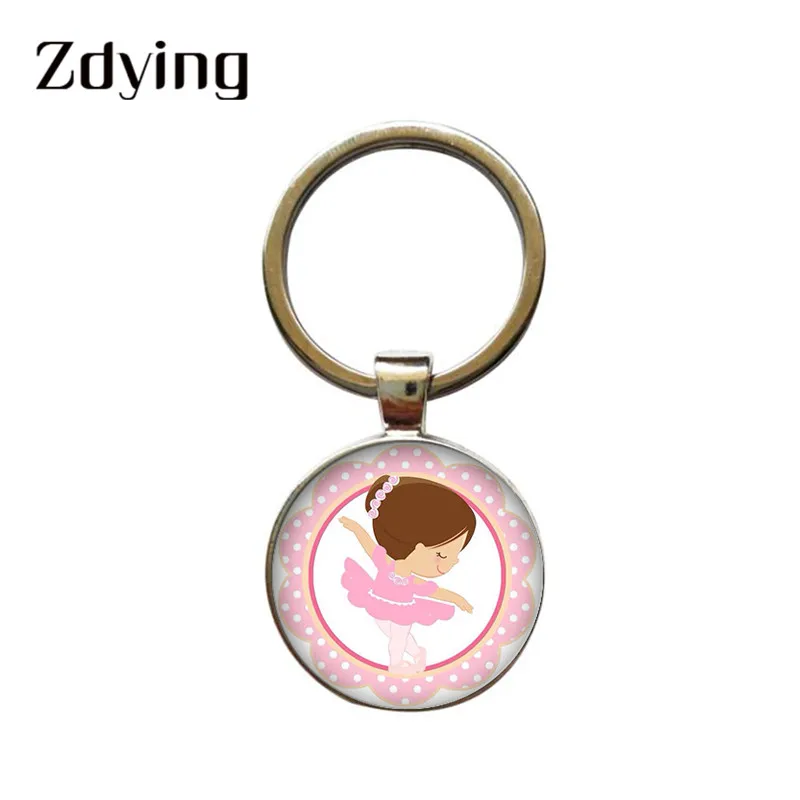 Zdying Cute Ballerina Little Girl Keychain Handmade Round Glass Ballet dancer Image Cabochon Keyrings Key Ring Pendant A036
Zdying Cute Ballerina Little Girl Keychain Handmade Round Glass Ballet dancer Image Cabochon Keyrings Key Ring Pendant A036