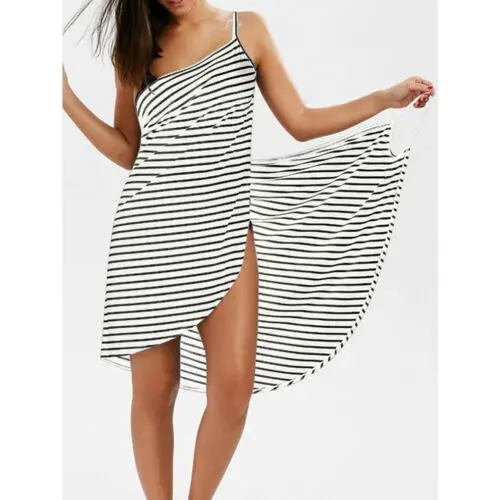 Women's Sexy Plus Size Cover-up Wrap Dress Summer Women Stripe Sling Backless Beach Wear Bikini Crop Top Beach Wear Dress
Women's Sexy Plus Size Cover-up Wrap Dress Summer Women Stripe Sling Backless Beach Wear Bikini Crop Top Beach Wear Dress