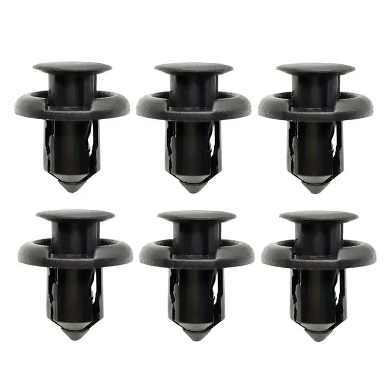 

50pcs 10mm Black Car Nylon Rivet Fastener Bumper Clip Retainer Screw Panel Fender Liner Clips For Honda Civic Accord