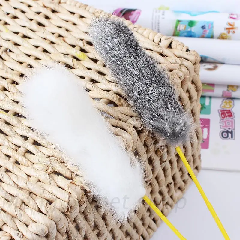 Pet Cat Toy Teaser Rabbit Hair Feathers Tease Cat Stick Pet Interactive Toy Goods for Cats Catcher Teaser Stick Toys
Pet Cat Toy Teaser Rabbit Hair Feathers Tease Cat Stick Pet Interactive Toy Goods for Cats Catcher Teaser Stick Toys