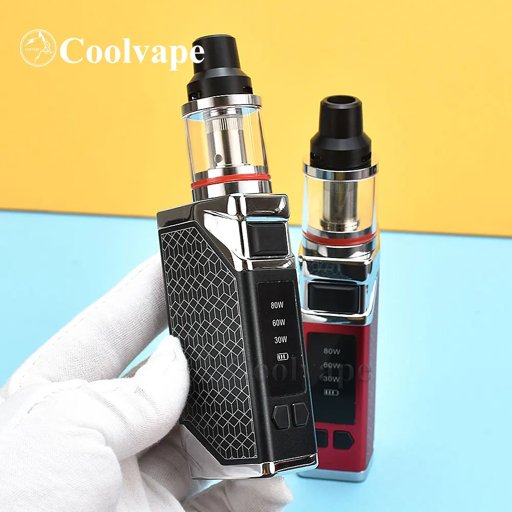 

80W Vape Electronic Cigarettes kit Vaporizer Starter Kits box mod 2200mah Build-in Battery 3.5ml Tank vapor E-cig vape pen kit