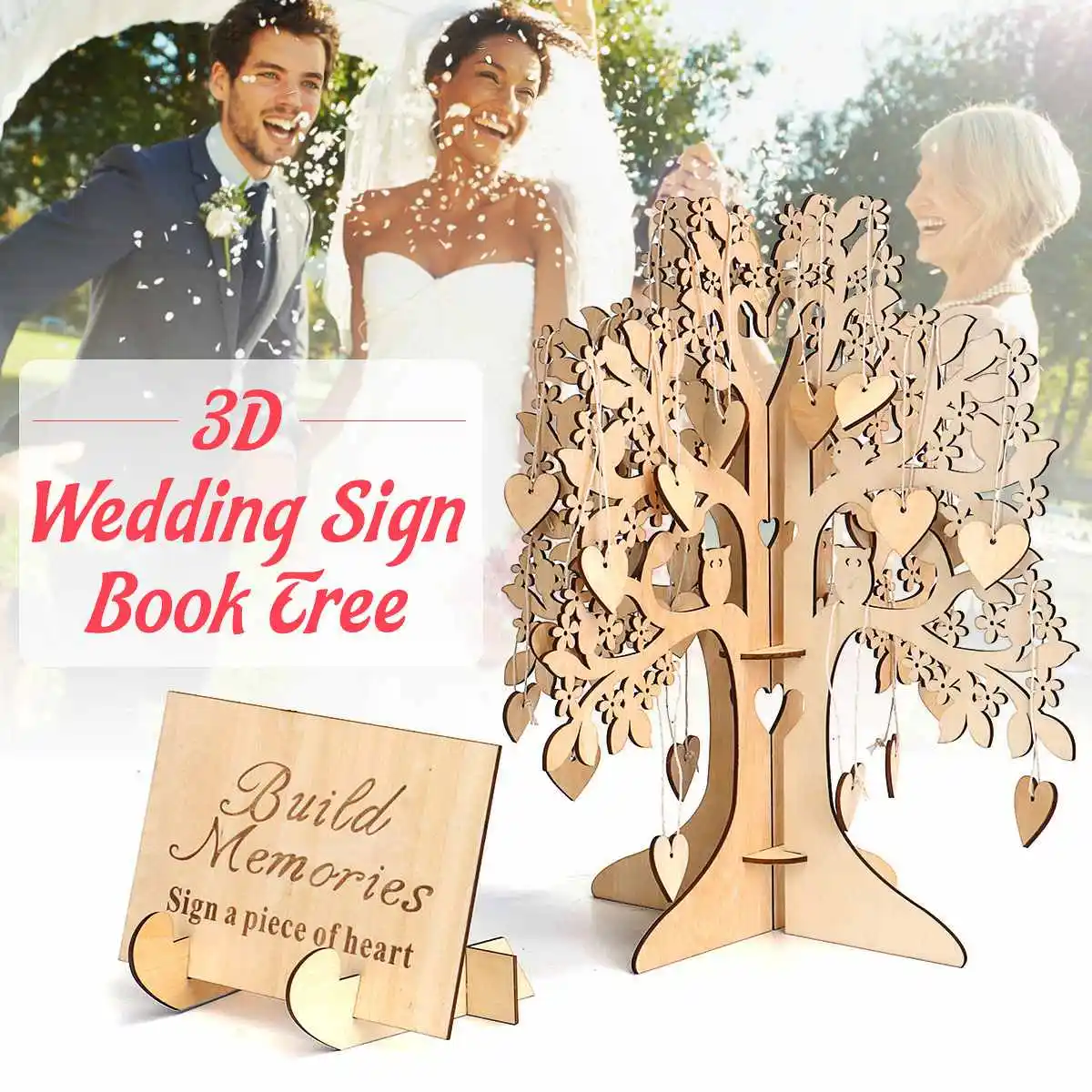 Personalized Wood Tree Wedding Guest Book 3D tree Guest Book Wishing Tree Wooden Hearts Pendant Drop Ornaments for Wedding
Personalized Wood Tree Wedding Guest Book 3D tree Guest Book Wishing Tree Wooden Hearts Pendant Drop Ornaments for Wedding