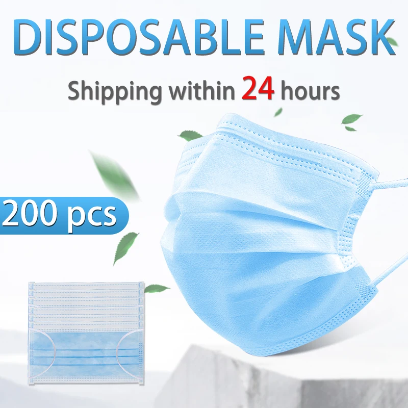200 PCS Disposable Face Mask IN STOCK Profession one time anti dust Mask 3-Layer Non-woven Elastic Mouth Soft Breathable
200 PCS Disposable Face Mask IN STOCK Profession one time anti dust Mask 3-Layer Non-woven Elastic Mouth Soft Breathable