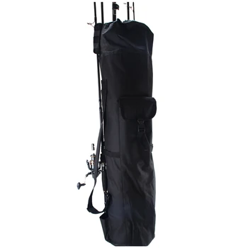 

Multifunctional Rectangle Shoulder Reel Storage Accessory Large Capacity Holder Wear Resistant Fishing Rod Bag Cylindrical Shape