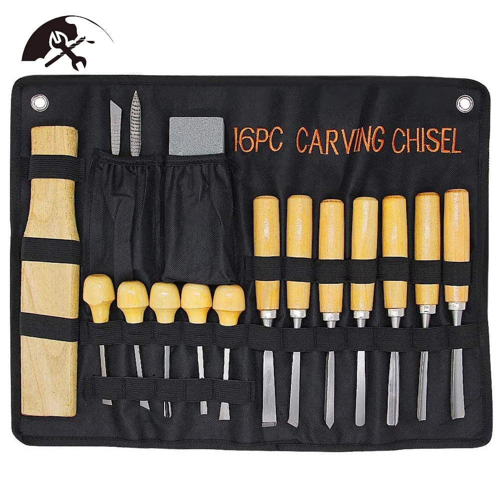Wood Carving Tools 16PCS Professional Carving Knife Tool Set for Woodworking Premium Wood Handle with Chisel Gouge Whetstones
Wood Carving Tools 16PCS Professional Carving Knife Tool Set for Woodworking Premium Wood Handle with Chisel Gouge Whetstones