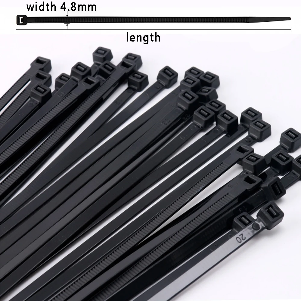 100PCS4.8x150 self-locking plastic nylon cable tie black white standard width 4.8 cable tie fixed ring cable tie 4.8x200 4.8x300
100PCS4.8x150 self-locking plastic nylon cable tie black white standard width 4.8 cable tie fixed ring cable tie 4.8x200 4.8x300
