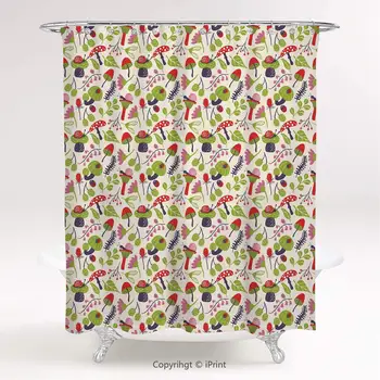 AM11284 Decorative Shower Curtain/Mushroom,Forest Life Themed Pattern with Ladybird Snail Flower and Leaf Childish
AM11284 Decorative Shower Curtain/Mushroom,Forest Life Themed Pattern with Ladybird Snail Flower and Leaf Childish
