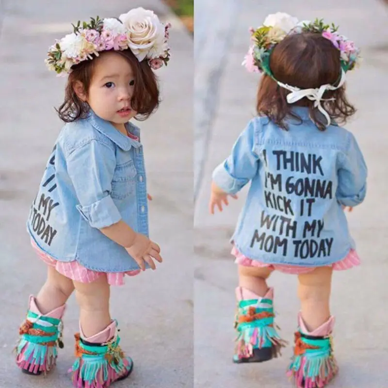 Toddler Kids Baby Girl Autumn Winter Clothes Denim Long Sleeve Warm Coat Shirt 2-7Y Autumn Clothes Denim Letter Print
Toddler Kids Baby Girl Autumn Winter Clothes Denim Long Sleeve Warm Coat Shirt 2-7Y Autumn Clothes Denim Letter Print