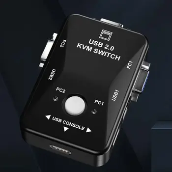 2 Port KVM USB Manual Switch 2 in 1 Video VGA SVGA Switch Box in and out with two USB Interface
2 Port KVM USB Manual Switch 2 in 1 Video VGA SVGA Switch Box in and out with two USB Interface