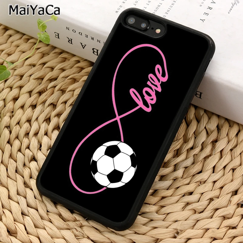 MaiYaCa футбольная девушка розовый Бесконечность любовь чехол для телефона iPhone 5 6S 7 8