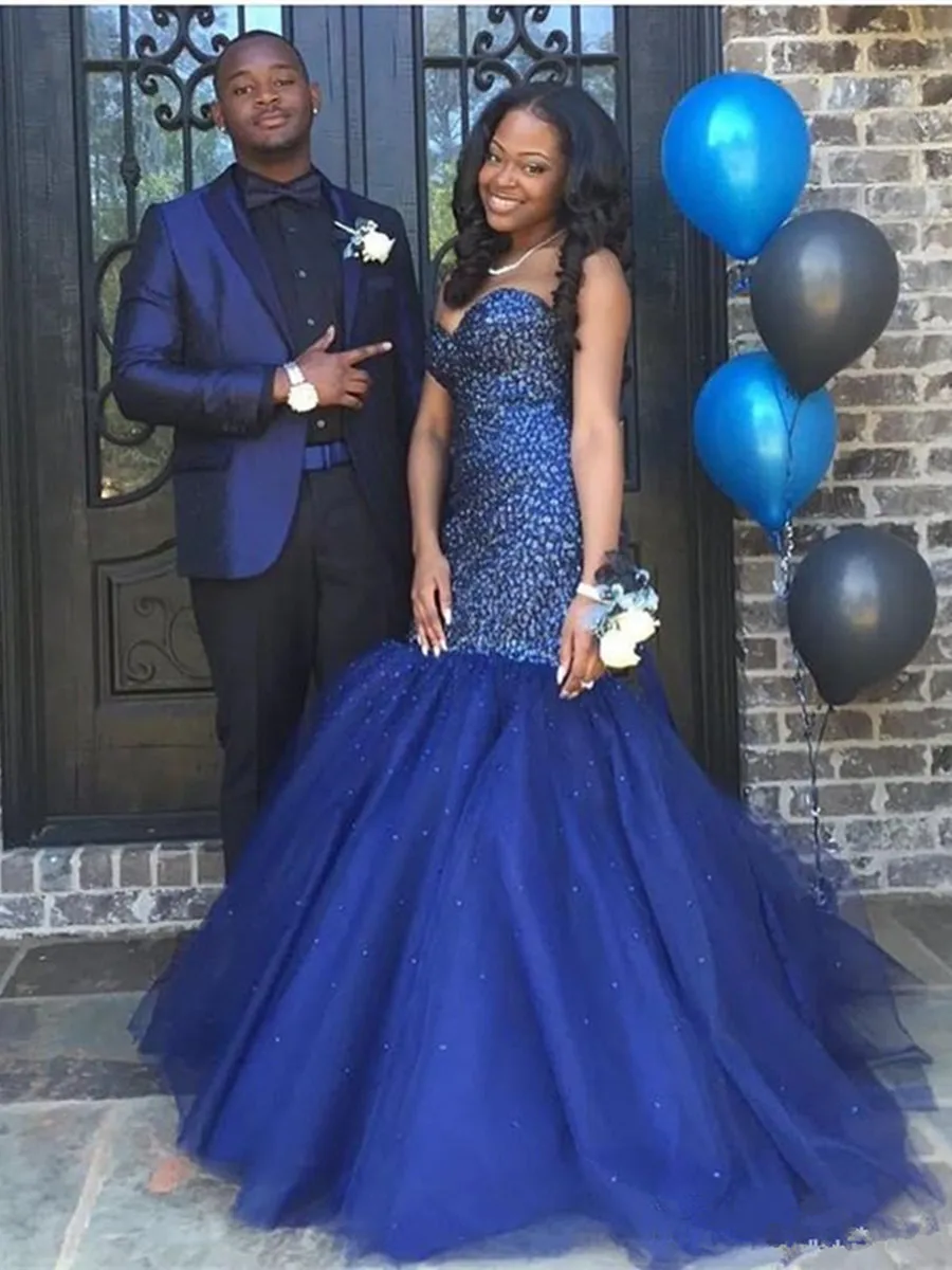Dark Royal Blue African Elegant Sweetheart Beading Sleeveless Evening Dress Mermaid Wedding Party Formal Women Evening Dresses
Dark Royal Blue African Elegant Sweetheart Beading Sleeveless Evening Dress Mermaid Wedding Party Formal Women Evening Dresses