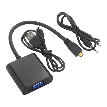 Micro-HDMI to VGA Adapter Cable 1080P Video Converter with o Jack USB Power Cable for Camera Raspberry Pi 4
Micro-HDMI to VGA Adapter Cable 1080P Video Converter with o Jack USB Power Cable for Camera Raspberry Pi 4