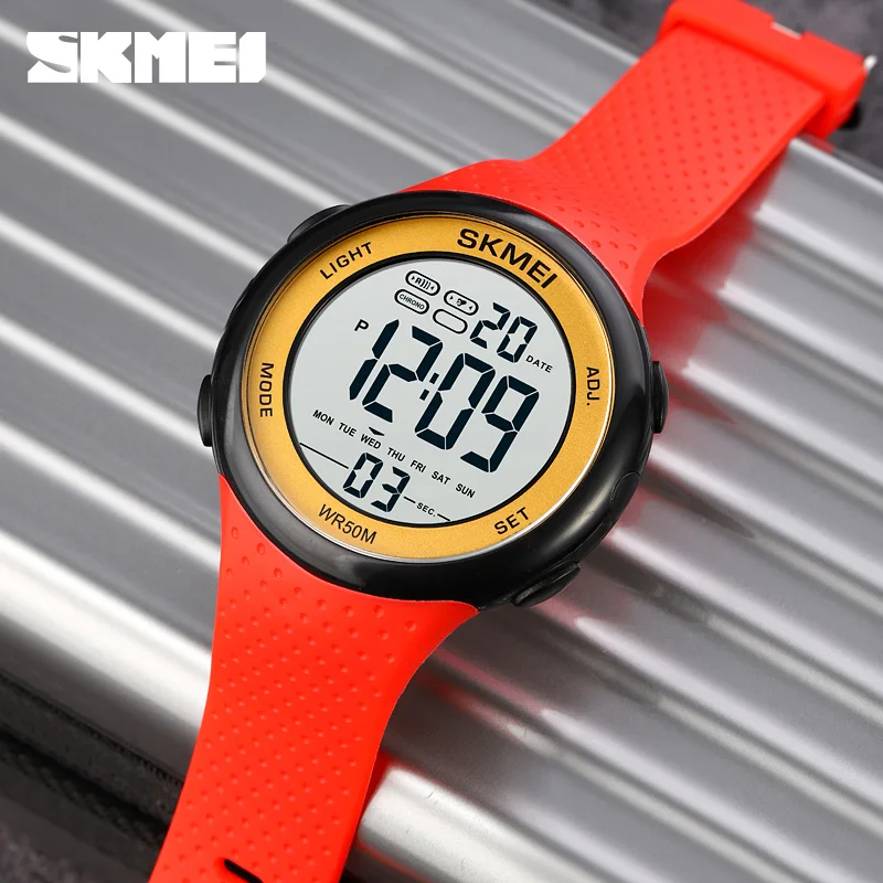 

Men's Watches 50M Swimming Waterproof Chrono Digital Clock Relogio Masculino 2Time LED Display Countdown Electronic Watch SKMEI
