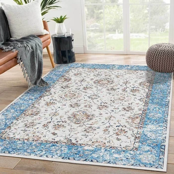 Persian Style Living Room Area Rugs Small Fresh Blue Flowers Sofa Coffee Table Balcony Floor Mat Bedroom Bedside Non-Slip Carpet
Persian Style Living Room Area Rugs Small Fresh Blue Flowers Sofa Coffee Table Balcony Floor Mat Bedroom Bedside Non-Slip Carpet